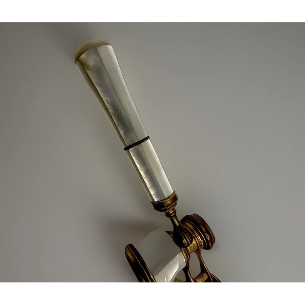 Antique Mother Of Pearl Opera Glasses Paris France (1885-1910) With Handle